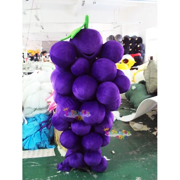 Divertimento CE adulti viola uva mascotte costume personalizzato uva frutta mascotte costumi per la festa