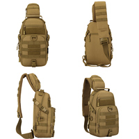 Sacs tactiques multifonctionnels imperméables Protector Plus 20L, sac de poitrine tactique, sac à bandoulière simple, pochette Molle pour hommes