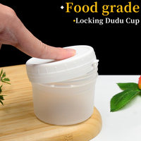 Boîte ronde givrée en PP de qualité alimentaire 120 ml 4 oz avec couvercle à clipser, pour yaourt, pouding, mousse au lait double couche, portion individuelle