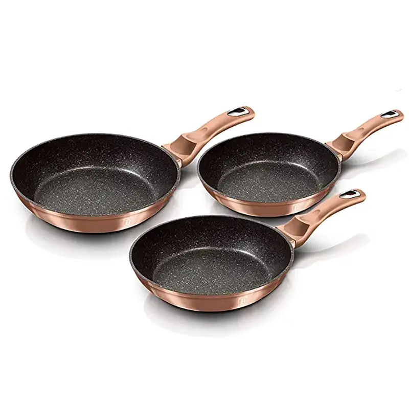 Gesmeed Koekenpan Sets Non Stick Marmeren Coating Frypn Pan Set Keuken Ware Aluminium Koekenpan