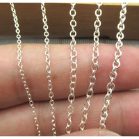 Chaîne en argent sterling 925 de style classique en gros, chaîne en argent en forme de O pour la fabrication de bijoux