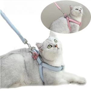 <span class=keywords><strong>Harnais</strong></span> réglable pour <span class=keywords><strong>chat</strong></span> avec fleurs en velours Sangle de poitrine <span class=keywords><strong>Harnais</strong></span> et laisse pour animaux de compagnie Teddy mignon Corde de traction de sécurité pour chien - Product Image 3