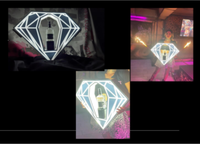 Présentoir de bouteille de boîte de nuit en forme de diamant personnalisé Glorificateur