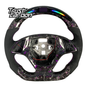 Volante Personalizzato in Fibra di Carbonio Forgiata con Display LED RPM per Chevrolet <span class=keywords><strong>Corvette</strong></span> C7 ZR1 Z06 Z51 Camaro ZL1 1LE - Product Image 1