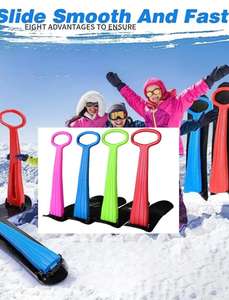Luge d'hiver en plastique durable pour enfants, épaissie, pour le ski en plein air - Product Image 6