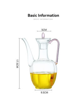 Tetera de vidrio, resistente al calor para preparar té verde, tetera con pico largo, tetera transparente de mano. - Product Image 2