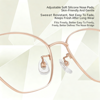 6288 pour adultes - Montures de lunettes en titane rétro légères, durables, adaptées aux petits visages, style nude pour femmes