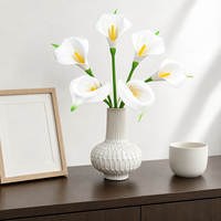 Lys Calla artificiels en PU, fleurs réalistes au toucher pour centre de table de mariage, bouquet de fleurs artificielles pour décoration