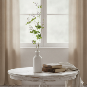 Rama de Flor Artificial de <span class=keywords><strong>Duranta</strong></span> Erecta Púrpura, Ramo de Gotas de Oro Falsas con Hojas Verdes para Decoración del Hogar - Product Image 4