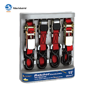 Kit de Correas de Amarre Multifunción P02, Paquete Minorista con Correas de Hebilla de 1 Pulgada, Correas de Trinquete y Ganchos en S para Ferreterías - Product Image 5