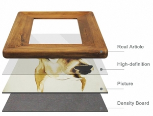 Làm Bằng Tay Gỗ Mộc Mạc Khung Hình Thân Thiện Với Môi Bất Glass Shatterproof Dọc Ngang Tường Treo Cho Phòng Khách - Product Image 4