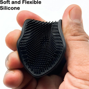 Brosse nettoyante portable en silicone Vanshe pour barbe, pour hommes et femmes, nettoyage en profondeur, exfoliant doux, noir, pour le visage et la maison - Product Image 6