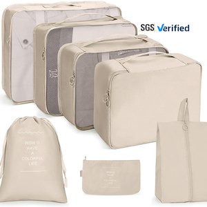 Ensemble de 7 organisateurs de bagages de voyage légers pour femmes, cubes de rangement légers pour valises - Product Image 1
