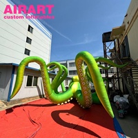 Artair Poisson gonflable géant, poulpe gonflable vert