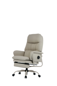 Fauteuil de bureau de direction <span class=keywords><strong>à</strong></span> suspension mécanique, fauteuil de patron inclinable de luxe en PU avec repose-pieds rétractable - Product Image 3