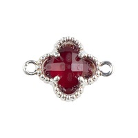 Pendentif Trèfle à Quatre Feuilles Double Couleur en Gros pour Fabricants, Apprêts de Bijoux pour Bracelets et Colliers