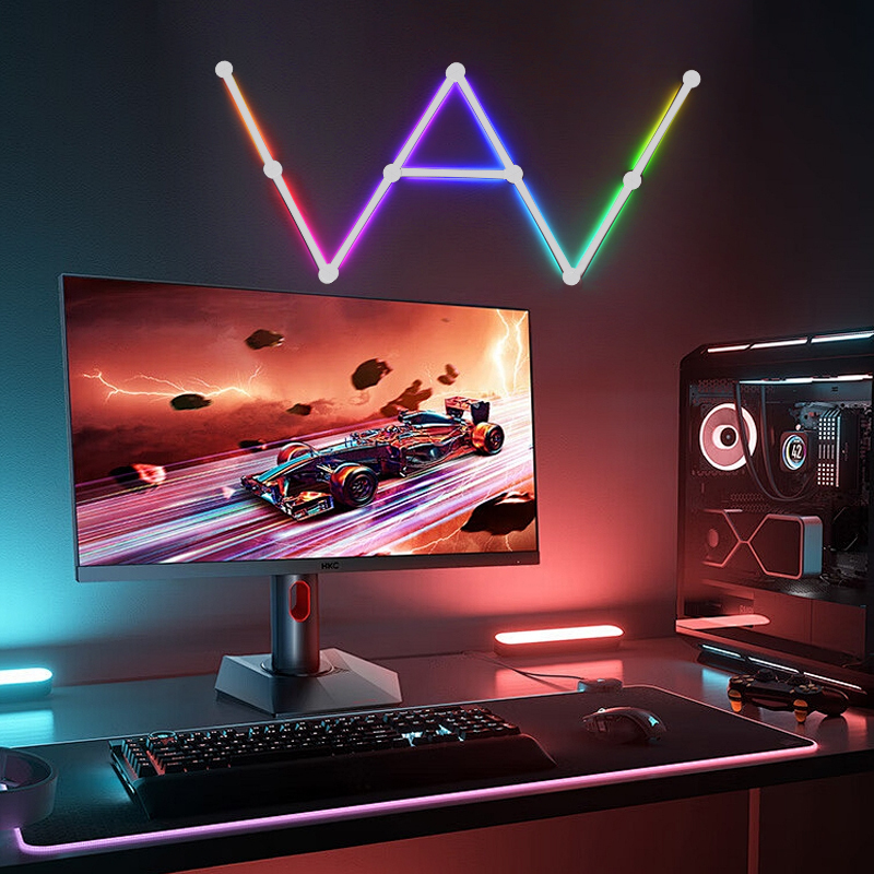 Music Sync Smart RGB Wall Lights for Decor Ambient Indoor Rgbic LED Lights Gaming Room TV Smart Light