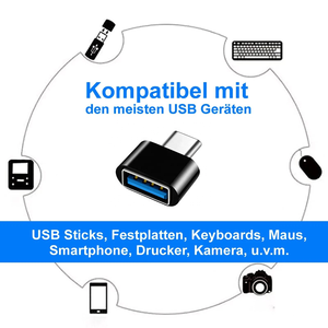 <span class=keywords><strong>Adaptateur</strong></span> convertisseur USB C vers USB 2.0 femelle et <span class=keywords><strong>adaptateur</strong></span> OTG USB 2.0 mâle vers USB C femelle pour la transmission de données, lot de 2, en aluminium - Product Image 6