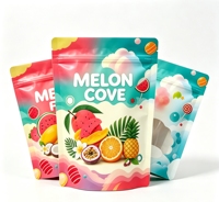 Natuurlijke stijl standaard voedselveilige fruit snack verpakking pouch met handgetekend fruitdesign, aangepast logo, ritssluiting bovenaan, digitale print, PE