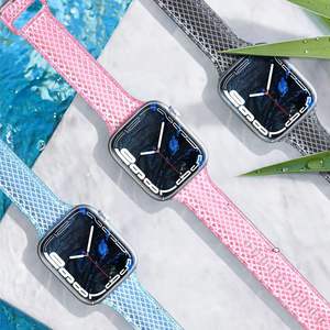 Correa de TPU al por Mayor para Apple Watch S10 11 46mm Ultra 49mm SE 44mm, Correa Deportiva Delgada con Patrón de Diamantes Transparente - Product Image 3
