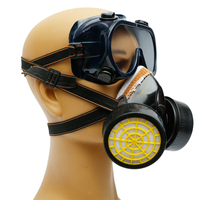 Masque à gaz lacrymogène Kn9 à double filtre à charbon actif remplaçable pour les produits chimiques