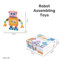 2025 Montessori éducatif en bois assemblage enfants Robot jouet en bois Snap ensemble figurine jouet Robots pour 2-7 ans unisexe