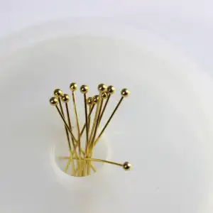 Wholesale 24K Gold Plated Round Head Needle For DIY Pendant Earring Accessories
