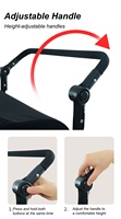 Poussette de luxe pour animaux de compagnie de grande taille pour les voyages en plein air Portable pliable multifonctionnel pour les chiens de taille moyenne à grande vente transfrontalière