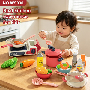 Set <span class=keywords><strong>Giocattolo</strong></span> Cucina in Miniatura Personalizzato per Bambine, Gioco di Ruolo con Pentole e Verdure Tagliabili - Product Image 3