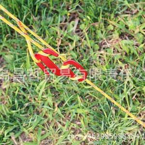 FerovrFox - Abrazadera de sujeción ajustable de aleación de aluminio con hebilla en forma de 9 para cuerda de tienda de campaña, resistente al viento, capacidad de carga de 10 kg - Product Image 3