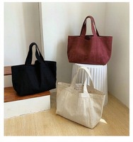 Sac fourre-tout en toile avec logo personnalisé, en coton recyclé, avec poignées, grande capacité, pour le shopping, les voyages, les cadeaux