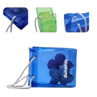 Sac fourre-tout cadeau en PVC transparent vert fluorescent, résistant à l'eau, durable, grande capacité, portable, pour lettres et maquillage