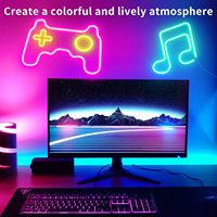Bandes lumineuses LED néon intelligentes contrôlables par application, étanches, kit complet USB pour salle de jeux et Noël