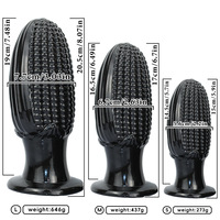S M L PVC Analplug Anal-Kornform-Dildo Sexspielzeug für Männer und Frauen, Unterstützung für individuelles Logo und Verpackung