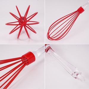 Batidor de Huevos Manual de Silicona con Mango de PP, Utensilios de Cocina Ecológicos para Repostería Casera - Product Image 4