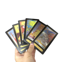 Carte de jeu TCG personnalisée Oracles Jeu de cartes à jouer Chat vierge Argent Or Cartes de tarot holographique