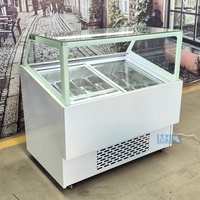 Vitrine commerciale pour yaourts coupés à la main et en gros tranches, congélateur pour glaces dures, armoire à glaces et bâtonnets glacés