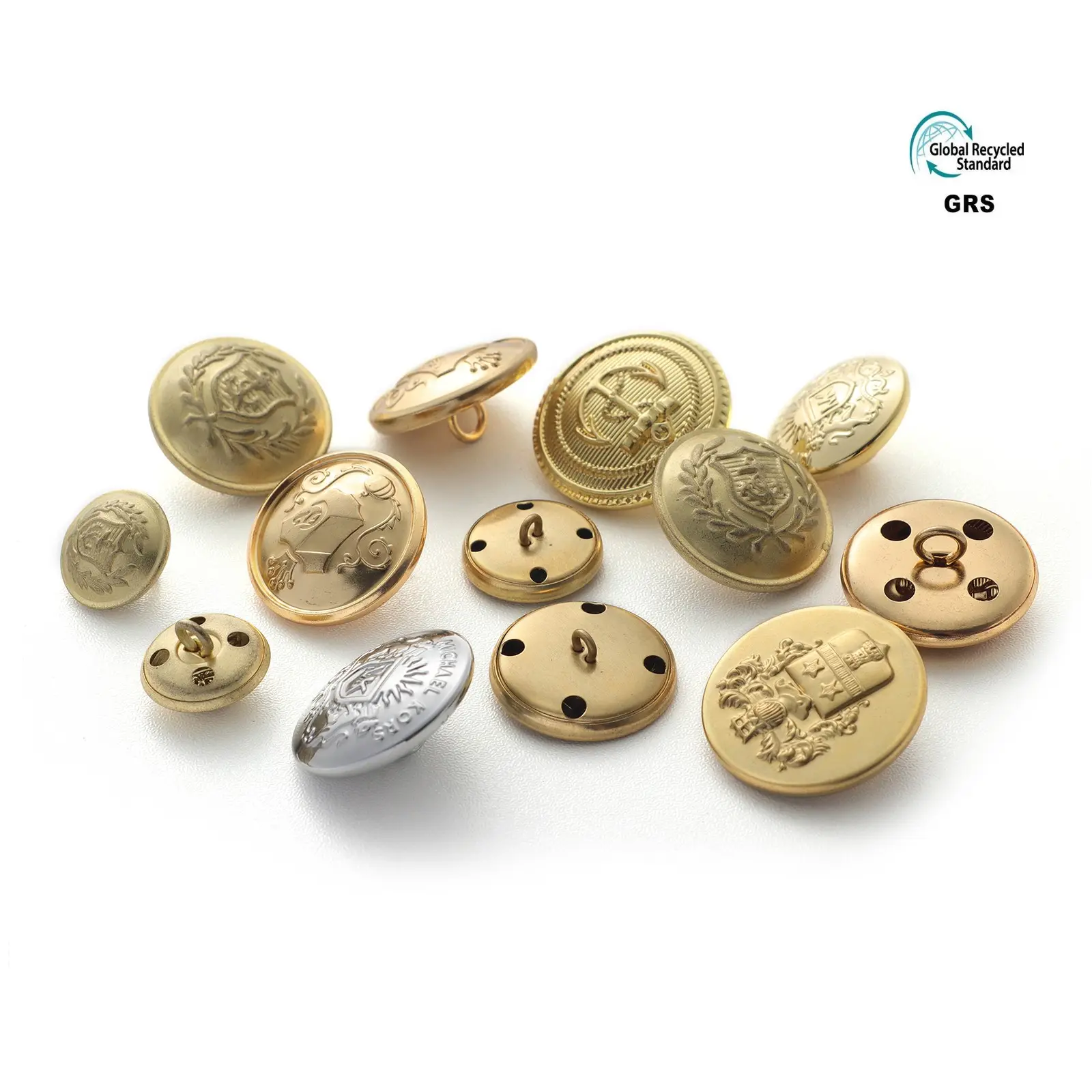 Shank Buttons Metal Button Manufacturer No MOQ Wholesale Custom Embossed Brass Gold Plated Metal Shank Button For Clothes