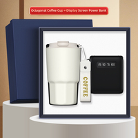 Cadeaux d'entreprise 2 en 1 Avantages sociaux Cadeaux VIP Tasse + Power Bank Coffret cadeau corporatif