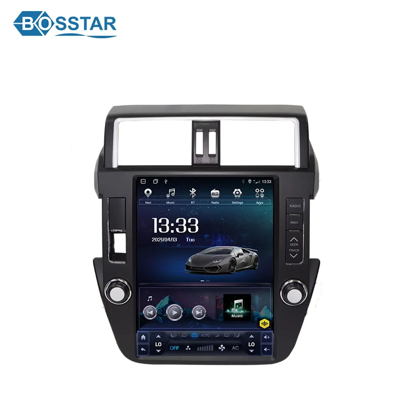 12.1 Inch Tesla Stijl Scherm Android Auto Dvd-speler Voor Toyota Prado 2010-2013 Autoradio Navigatie Radio