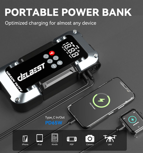 6-in-1 Auto Startkabelsysteem Accu <span class=keywords><strong>Booster</strong></span> Jump Starter Powerbank Lithium Accu Auto Startkabelsysteem Met Bandenpomp - Product Image 6