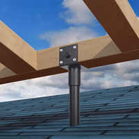 JH-Mech Support de toit de terrasse universel en acier au carbone en forme de U, soudé avec précision, réglable en hauteur, longue durée de vie