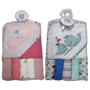 Ensemble de serviettes pour bébé <span class=keywords><strong>nouveau</strong></span>-<span class=keywords><strong>né</strong></span>, couverture à capuche, serviette au design animal unique, coton biologique ultra doux 200TC, serviette de bain toutes saisons - Product Image 6