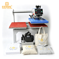 Hochpräzise 60*80cm Sublimations-Heißpresse mit Einstellbarem Druck, Infrarot-Positionierung, T-Shirt Hydraulische Doppelstation
