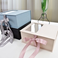 Caja de papel de lujo para el cuidado de la piel, embalaje de cartón para ropa/REGALO/zapatos con ventana transparente