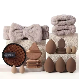 مجموعة فرش مكياج احترافية من 20 فرشاة مكياج قابلة لإعادة الاستخدام وسادات مزيل مكياج بودرة منتفخة بشعار مخصص مجموعة أدوات مكياج احترافية - Product Image 2