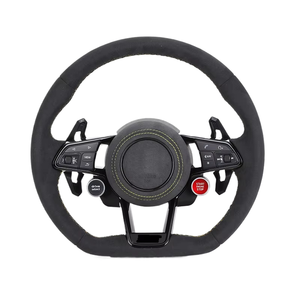 Nuevo Volante Deportivo S-Line de Cuero Completo con Botón de Arranque para R8 TTRS C6 C7 S7 S4 A4 B8 RS3 SQ5 S5 B9 A6 C8 <span class=keywords><strong>A3</strong></span> 2018 - Product Image 1