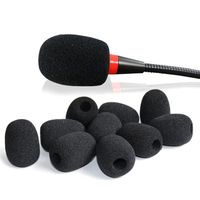 Ensemble personnalisé de housse en mousse de remplacement noire, couverture d'éponge de pare-brise pour casque, microphone, couverture de microphone, accès