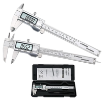 Calibre électronique numérique tout métal de haute qualité 150 mm, affichage numérique, acier inoxydable, bouton de transmission, piles, calibre électronique 6 pouces
