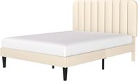 Cadre de lit rembourré Queen Size avec tête de lit réglable, fond de teint en velours